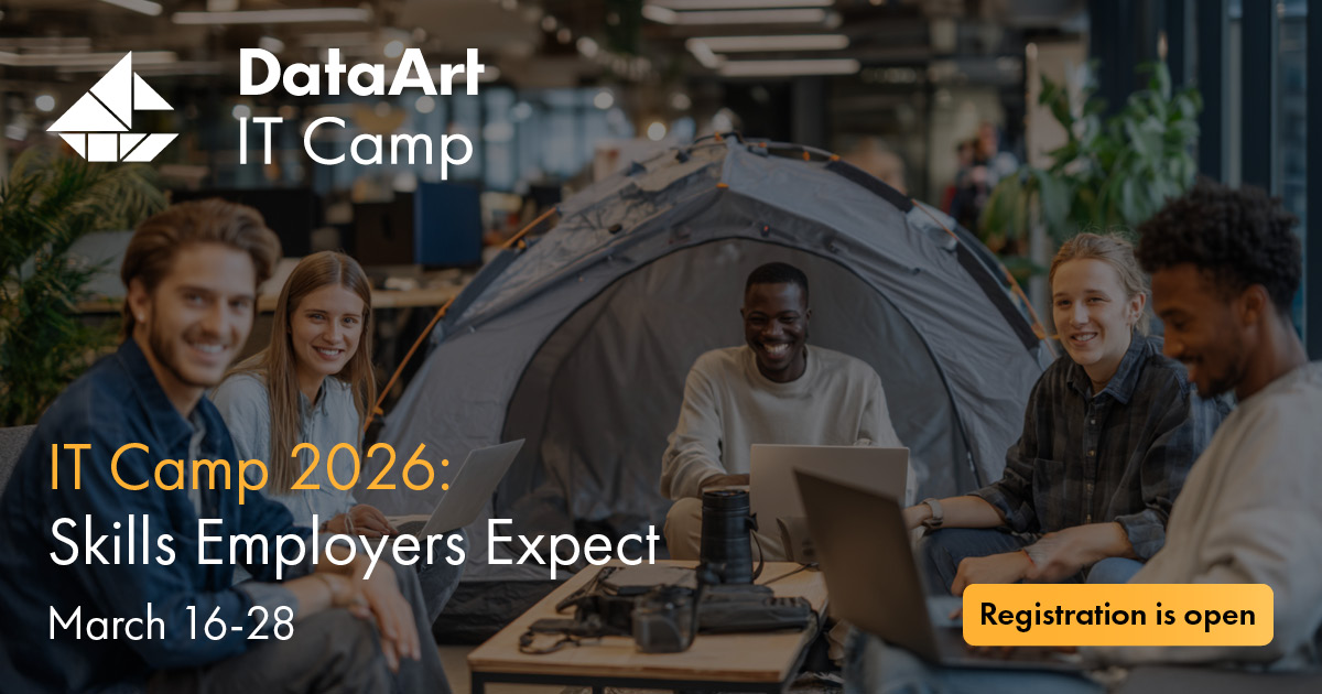 Zdjęcie otwierające stronę: DataArt IT Camp 2026 – bezpłatny kurs online rozwijający kompetencje, których oczekują pracodawcy w IT